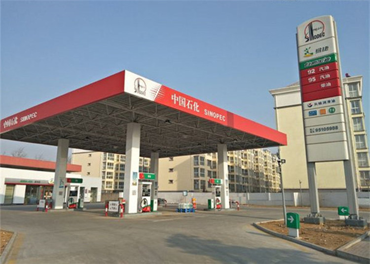 南京加油站钢结构网架案例2